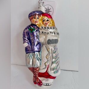 Christopher Radko Vintage Skaters Waltz christmas ornament